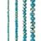 12 Pack: Aqua Faceted Glass Round Beads by Bead Landing™